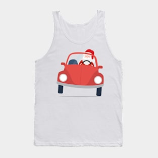 Santa Claus coming to you on his Car Sleigh this Christmas Tank Top